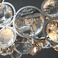 Nouveau lustre rond en cristal à bulles de luxe léger, lampe de plafond artistique minimaliste haut de gamme pour salon, chambre à coucher