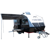 Remorque de camping tout-terrain personnalisée, maison mobile, remorque utilitaire fermée, remorque de voiture avec comptoir coulissant