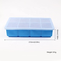 Vente chaude Bac à glaçons en silicone personnalisé Démoulage facile Bac à glaçons en silicone réutilisable avec couvercle
