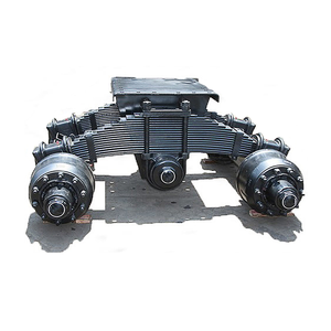 <span class=keywords><strong>Série</strong></span> Heavy Duty Essieu de remorque <span class=keywords><strong>Tandem</strong></span> Bogie Semi-remorque Suspension à point unique Kit de bogie à suspension à charge lourde - Product Image 1