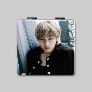 All'ingrosso KPOP Idol Bangtan ragazzi V <span class=keywords><strong>Taehyung</strong></span> Reve Double-face quadrato pieghevole portatile specchio per il trucco - Product Image 2