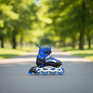 Patins à roulettes réglables PARK, roues de 8 cm, roues lumineuses, sports de plein air pour enfants, couleur bleue - Product Image 2