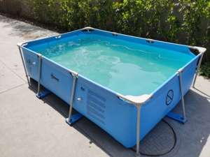 Thân thiện với gia đình dễ dàng thiết lập PVC hình chữ nhật Hồ bơi bơm hơi cho người lớn & trẻ em cho khu vườn ngoài trời & trên mặt đất bơi - Product Image 3