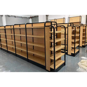 ซูเปอร์มาร์เก็ตไม้ชั้นวางขายปลีกชั้นวางร้านขายขนมเครื่องสําอางร้านขายของชําไม้แสดงร้านสะดวกซื้อชั้นวางหลายระดับ - Product Image 1