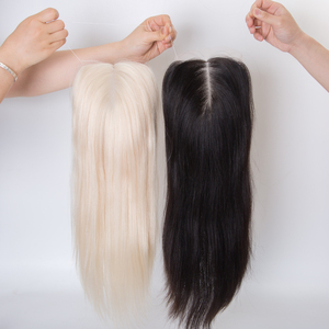 Toppers de Cabello Humano Remy Europeo de Color Personalizado, con Encaje HD Invisible y Suave, con Peines y Correa Ajustable, Doble Trama - Product Image 3