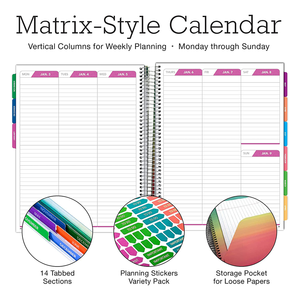 Page — planificateur de luxe personnalisé 14 mois août 2021 décembre <span class=keywords><strong>2022</strong></span>, autocollants de Page inclus, dossier de poche, hebdomadaire, quotidien - Product Image 3
