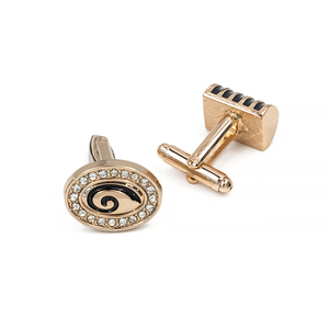 Luxury Custom Logo Men's Suit <strong>Shirt</strong> with Black Silver <strong>Studs</strong> and Gemstones Cufflinks Wholesale Custom Button for Weddings Gifts - Product Image 5