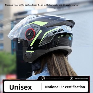 Nuevo <span class=keywords><strong>Casco</strong></span> <span class=keywords><strong>de</strong></span> Motocross Certificado 3C, Medio <span class=keywords><strong>Casco</strong></span> con Carcasa <span class=keywords><strong>de</strong></span> ABS, Doble Visera <span class=keywords><strong>Antivaho</strong></span> para Motocicleta, Scooter Eléctrico y Bicicleta - Product Image 3
