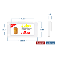 Etiqueta Electrónica de Precio COMPAX de 3.5 Pulgadas y 4 Colores con Tinta Electrónica ESL, Etiqueta Digital de Alta Resolución para Interiores con Clasificación IP65, Gráficos de Texto para Comercio Minorista