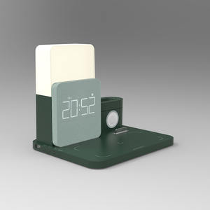 Mobil telefon standı tutucu kablosuz şarj <span class=keywords><strong>Led</strong></span> gece ışıkları yeni Modern <span class=keywords><strong>LED</strong></span> masa lambası kulaklık şarj ile İzle saat - Product Image 5