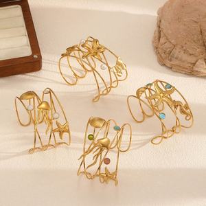 Bracelets et Joncs de Mode en Acier Inoxydable Plaqué Or PVD 14k 18k, Non Ternissables, pour Femmes - Vente en Gros - Product Image 3