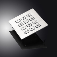 Clavier numérique métallique robuste à 12 touches avec rétroéclairage pour contrôle d'accès de casier intelligent