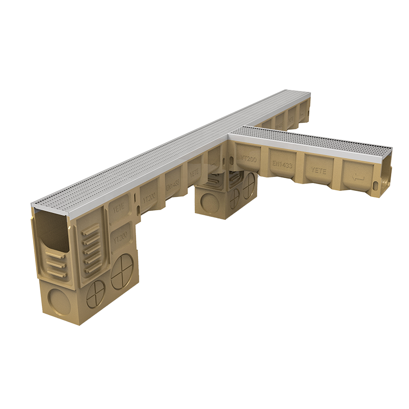 Wholesale EN1433 CO 6 in.* 6 ft. Polymer concrete ditch drainage channel with Stainless steel grating for trench drainage system