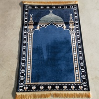 Tapis de prière musulman en polyester extra large, doux et confortable pour la maison et les voyages, tapis de salon