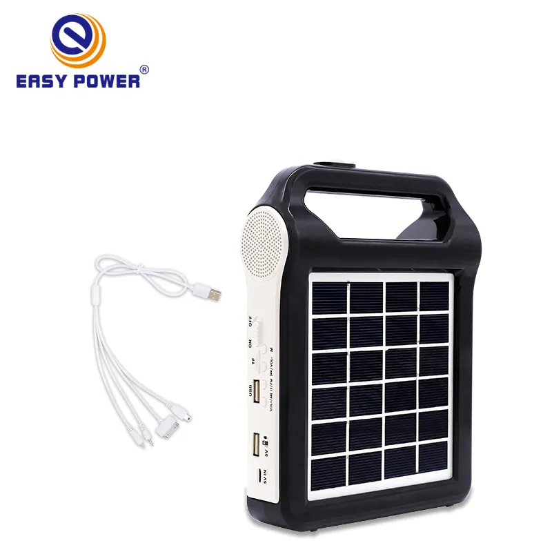 Outdoor-Camping mobiles Laden 10W Solar-LED-Licht-Kits Solarpanels ystem Beleuchtung Solarstrom-Kits LED-Leuchten für Amerika