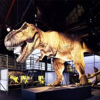 Kapalı elektronik Robot dinozor Trex modeli okul anaokulu için Daycare havaalanı alışveriş merkezi kamu alanı metalden yapılmış