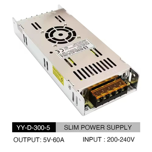 5V 60A 300W siêu mỏng dẫn cho thuê hiển thị không quạt cung cấp điện im lặng với thiết kế cách ly điện không nhấp nháy - Product Image 2