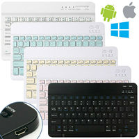 Clavier sans fil mini portable pour iPad, tablette, PC, ordinateur portable, téléphone portable, universel pour BT avec rétroéclairage, interface USB