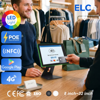 Tableta Android 11 de 10.1 Pulgadas con PoE y Luz LED RGB Lateral para Punto de Venta Minorista, Señalización de Pagos NFC, SDK Proporcionado para Personalización de Marca