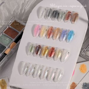 Buling Clay Nail Art Aurora Powder 2024 nuevo Glitter Maillard <span class=keywords><strong>Magic</strong></span> Mirror Powder Yunjin polvo belleza - Product Image 2