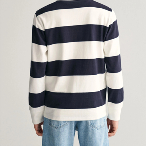 Polo de rugby pour homme respirant 100% polyester, couleur et logo personnalisables, écologique, durable, manches longues - Product Image 3