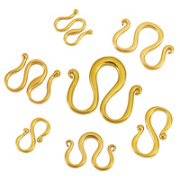 Fermoir M, connecteur bouton M, accessoire pour collier et bracelet, pour la fabrication de bijoux, fermoirs en acier inoxydable plaqué or 18 carats