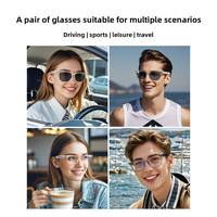 Lunettes de soleil photochromiques intelligentes UV400 avec assistant vocal IA, anti-lumière bleue, pour hommes et femmes