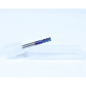 Fresa de extremo CNC de alta velocidad con recubrimiento de nanocarburo de tungsteno, 4 filos, 65HRC, vástago de 8mm, personalizable ODM/OEM ZY/OEM 6mm - Product Image 2