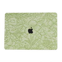 Casing Kulit PU Custom Motif Bunga untuk MacBook Neo Air 13 A3404 A18 Penutup Laptop