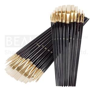 Poils de porc synthétiques, ensemble de pinceaux de <span class=keywords><strong>peinture</strong></span> à l'huile, <span class=keywords><strong>peinture</strong></span> acrylique - Product Image 2