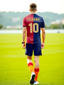 Maillot de football rétro personnalisé T-shirt en polyester Coupe ample Col en V 2026 Uniforme de football personnalisé - Product Image 3