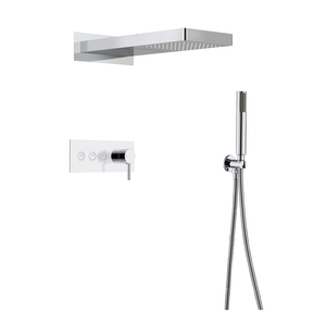 Sistema de Ducha Cromado Empotrado de Gran Venta, Conjunto de Ducha Cuadrada de Lluvia Montado en la Pared con Ducha de Mano - Product Image 2
