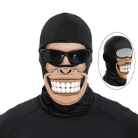 JX prix un trou mode motif animal drôle Halloween 3D imprimé Cosplay cagoule un trou masque complet