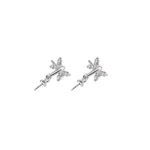 Pendientes de Plata S925 con Perla Grande, Modernos, para Mujer, Accesorios de Moda Personalizados, Bandeja Vacía para Pendientes DIY de 10-14 mm - Product Image 5