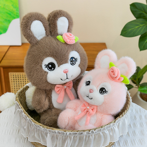 Peluche Coniglio <span class=keywords><strong>Rosa</strong></span> Romantico con Papillon per Anniversario, Regalo di San Valentino e Sorpresa per la Fidanzata ODM&OEM - Product Image 6