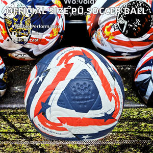 Ballon de football officiel taille <span class=keywords><strong>5</strong></span> en PU, thermocollé, durable et résistant à l'usure, pour les équipes nationales des États-Unis, du Canada et du Mexique, modèle 2026 - Product Image 2