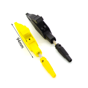 Nặng nhiệm vụ cá heo Clip phong cách tinh khiết Đồng cách điện Alligator Clip với 4mm chuối cắm kết nối - Product Image 3