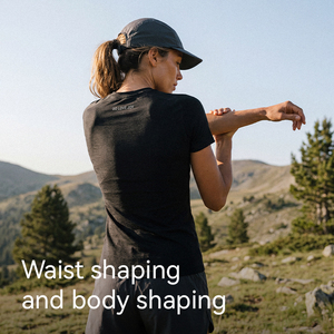 <span class=keywords><strong>T</strong></span>-<span class=keywords><strong>shirt</strong></span> à manches courtes et col rond pour <span class=keywords><strong>femme</strong></span> GJ YD09, vêtements de sport pour la course à pied et l'entraînement, avec un effet rafraîchissant à la menthe, séchage rapide - Product Image 4