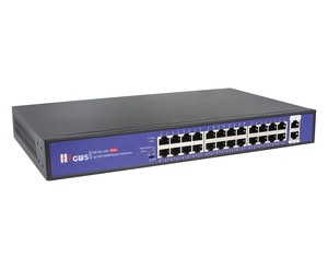 สวิตช์กล้องวงจรปิด CCTV IP PoE 10/100Mbps 26 พอร์ต VLAN AI ได้รับการรับรองมาตรฐาน CE RoHS ISO - Product Image 4