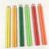 Ensemble de crayons de couleur néon en plastique certifié CE&EN71, non toxique, 6 couleurs, diamètre de mine de 0,26 mm, modèle pour étudiants et enfants