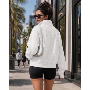 Sudadera Henley Oversize de Cuello Alto para Mujer FOXA con Bolsillo Canguro Grande, Transpirable, para Otoño - Product Image 3