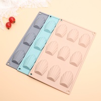 Haute 9-Link Silicone Madeleine Gâteau Moule Antiadhésif Petit Gâteau Moule Cupcake Plateau pour Crème Glacée Outils De Cuisson Usine Stock