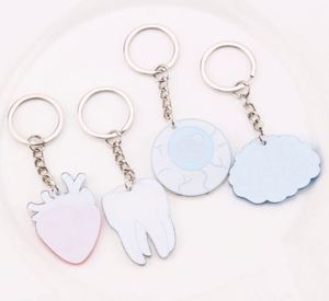 New Design Organ Heart Brain Eyes Tooth Custom Acrylic Keychain Double Side Acrylic Key Ring - Product Image 3