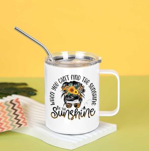 Mug à café vierge pour sublimation de 12 oz avec poignée, en acier inoxydable, gobelet à café pour sublimation - Product Image 6