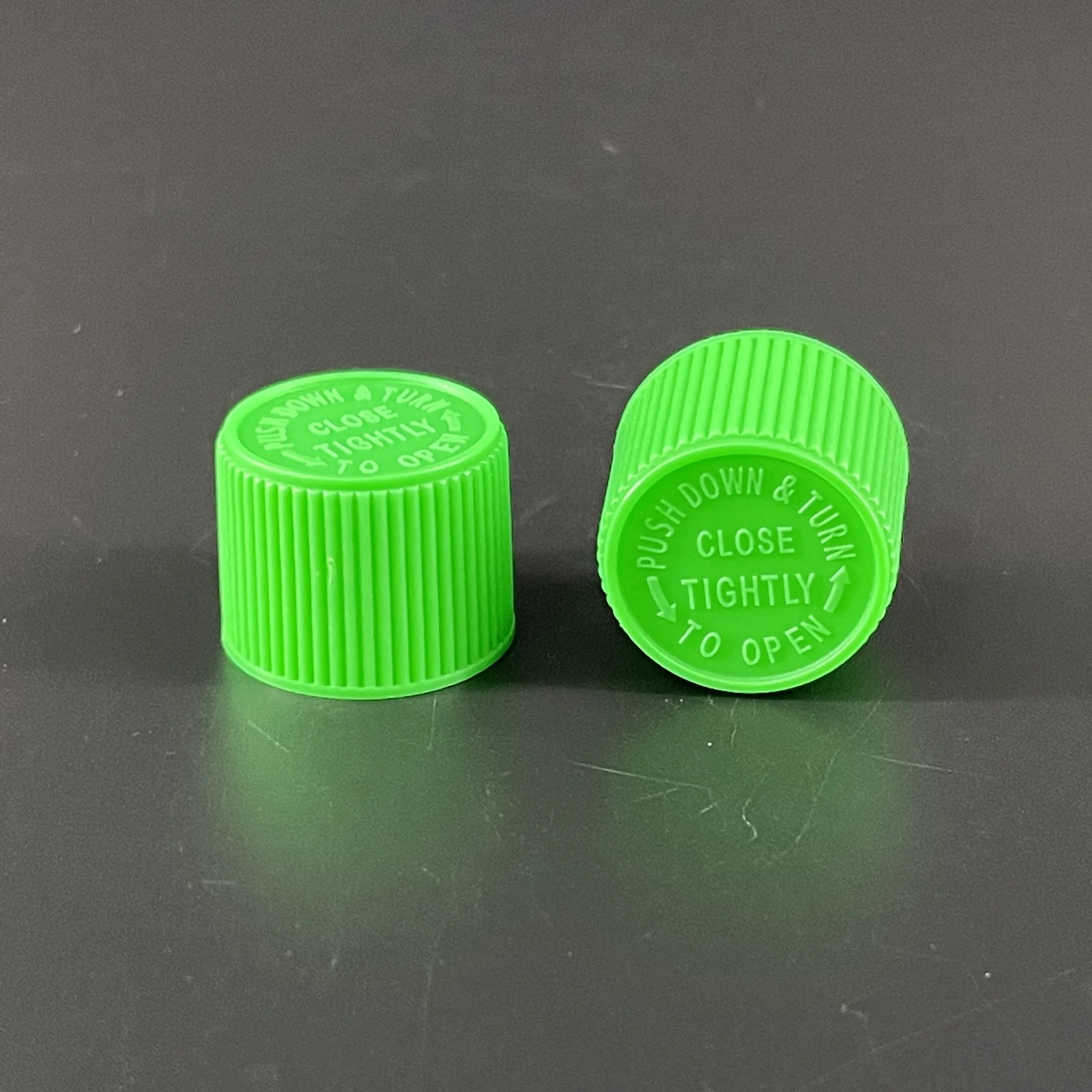 Custom Color Child resistant lids 18mm 410 CRC caps Plastic Caps Childproof closure top PP plastic Bottle packaging