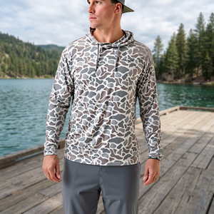 Ridgeline Men's <b>Camouflage</b> Long Sleeve Hoodie UPF 50 Anti-UV Fishing Wear Pullover <b>Shirt</b> - Product Image 3