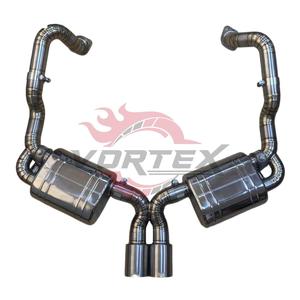 Système d'échappement Vortex Titanium Valvetronic pour Porsche 981 Boxster Cayman 2.7 3.4 Performance Catback Muffler Pie-cut Racing System - Product Image 1