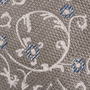 Cravates personnalisées en tissu jacquard italien de haute qualité pour hommes hommes soie boucle fil gris Paisley vente en gros - Product Image 2