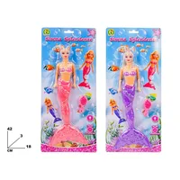 Poupée sirène Sirena Splendente 42 cm en plastique avec accessoires pour le jeu des enfants