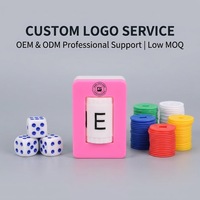 Jetons de Mahjong en plastique style anglais, jetons de cinq couleurs, dés de 13 mm, accessoires de tuiles de Mahjong américain